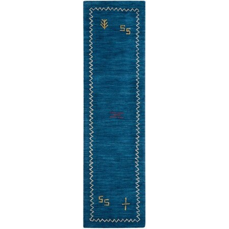 Safavieh 2 ft. - 3 in. x 6 ft. Runner- Shag Himalaya Blue Hand Loomed Rug HIM583A-26